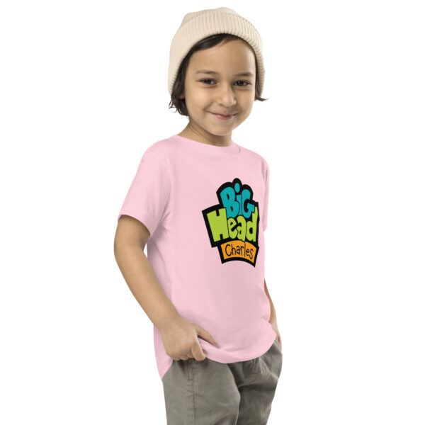 Big Head Charles Logo Black Toddler Tee - Image 4